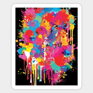 Colorful Paint Splatters Magnet